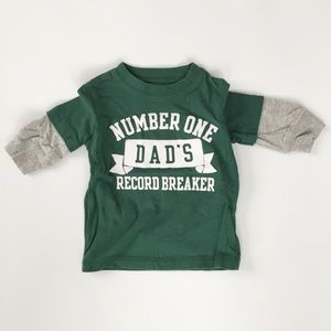 Dad’s Number One Record Breaker Green T-Shirt
